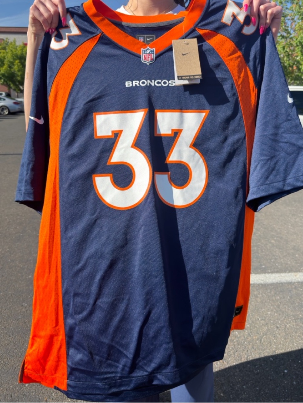 Nike Denver Broncos Navy and Orange #33 Football Jersey WILLIAMS